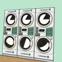 Lavadora e Secadora de lavanderia self-service em três lagoas