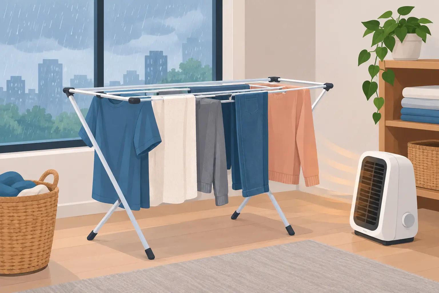 Como secar roupas em dia chuvoso sem varal