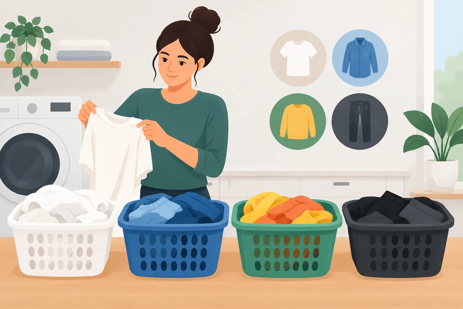 Como separar roupas para lavar sem complicar